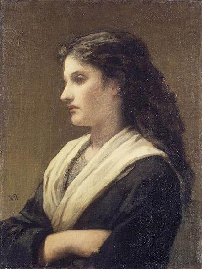 Study of a Female Head, William Morris Hunt